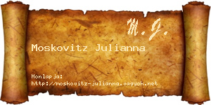 Moskovitz Julianna névjegykártya